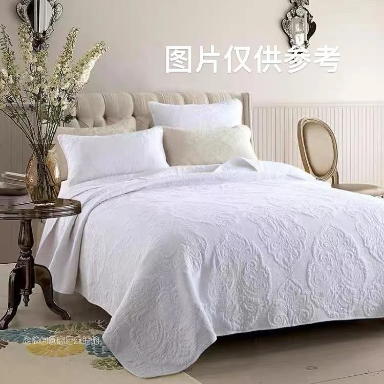 外贸高品质约230*240外贸欧花棉纱床盖 （瑕疵/线头、蹭脏）