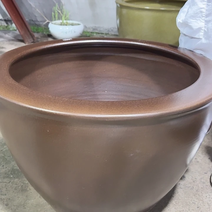 瓷片口径62厘米 高度42厘米 不带狮耳