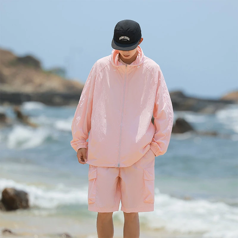 轻薄透气休闲长袖衬衫秋季通用休闲运动装防晒衣