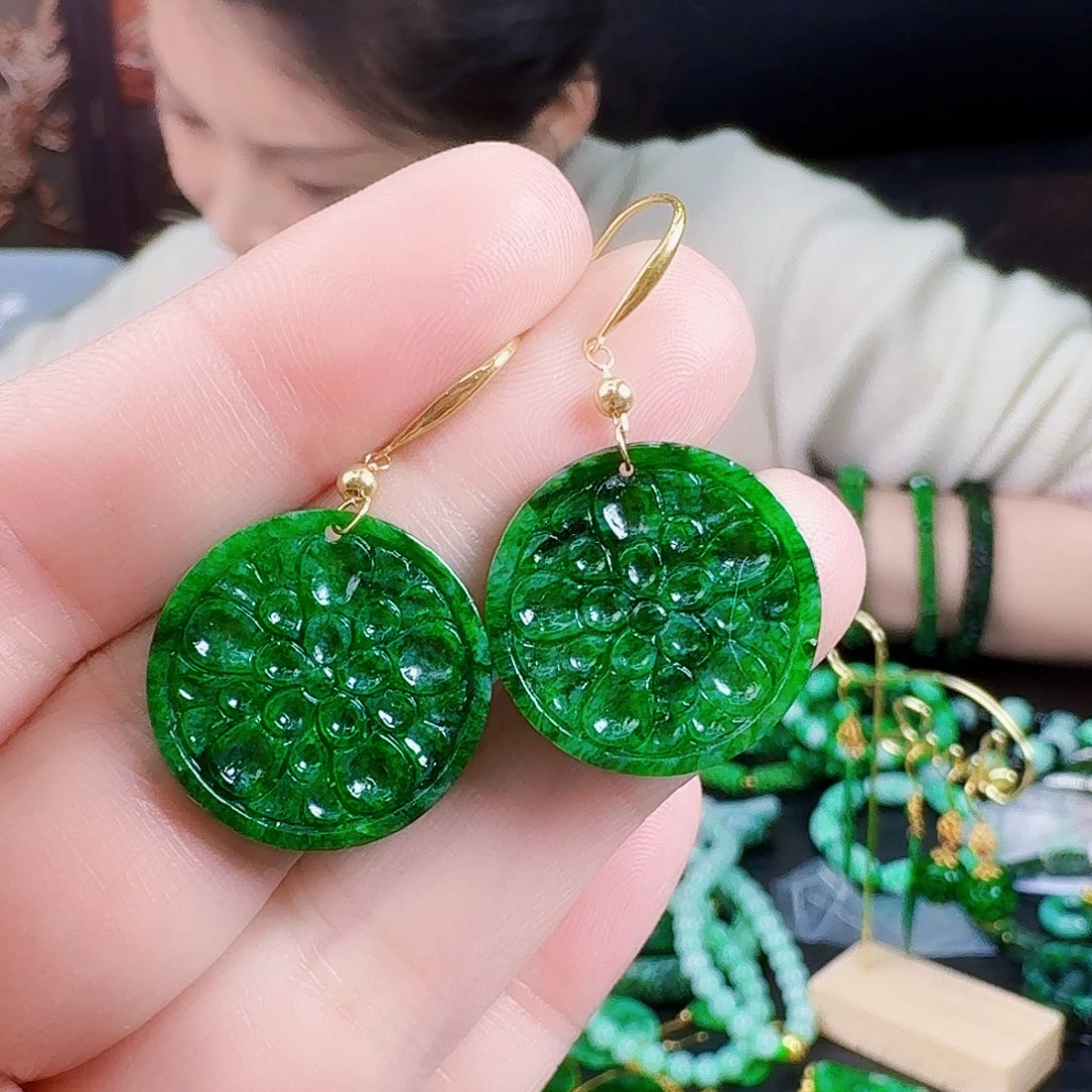 翡翠颈饰18K金镶嵌耳饰多样性发一个