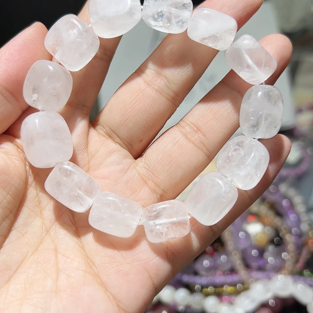 水晶手链未镶嵌喜马拉雅白幽灵方糖42号