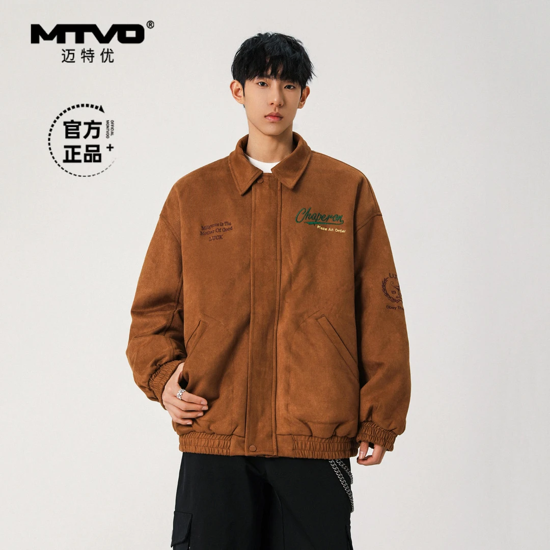 MTVO迈特优春季新款宽松休闲夹克男士百搭复古潮流上衣外套2338