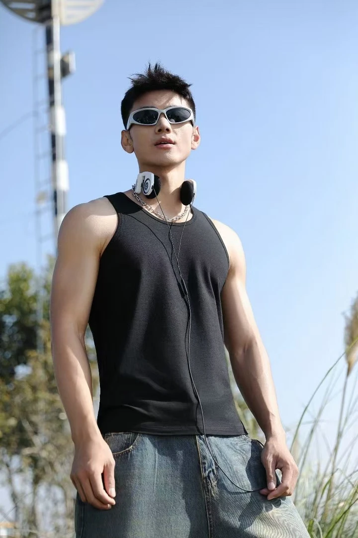 【淼淼妈】男款夏季背心9001 6055