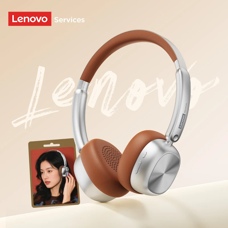 联想LE600头戴式蓝牙耳机HIFI音质蓝牙6.0时尚复古美拉德色系单品