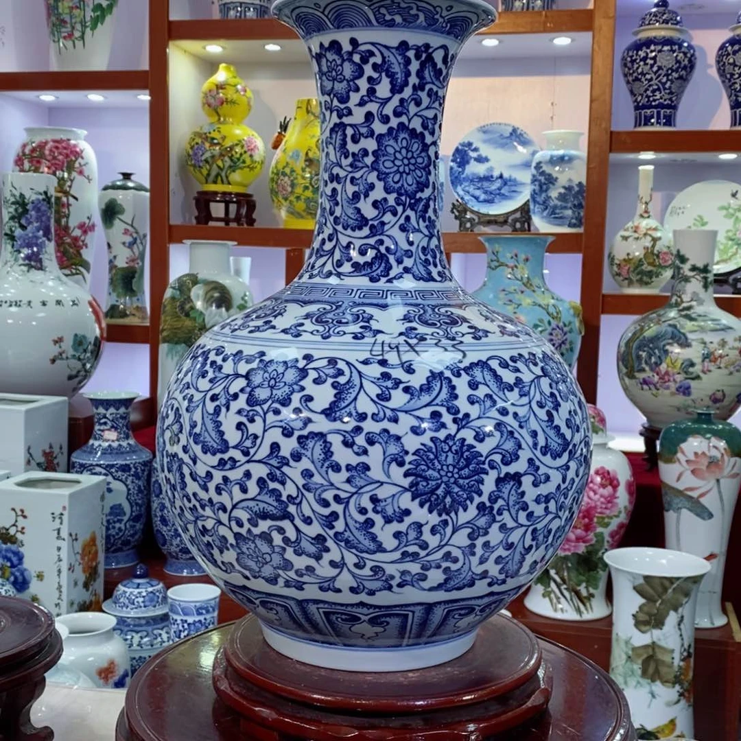 瓶海*青花瓷赏瓶手工