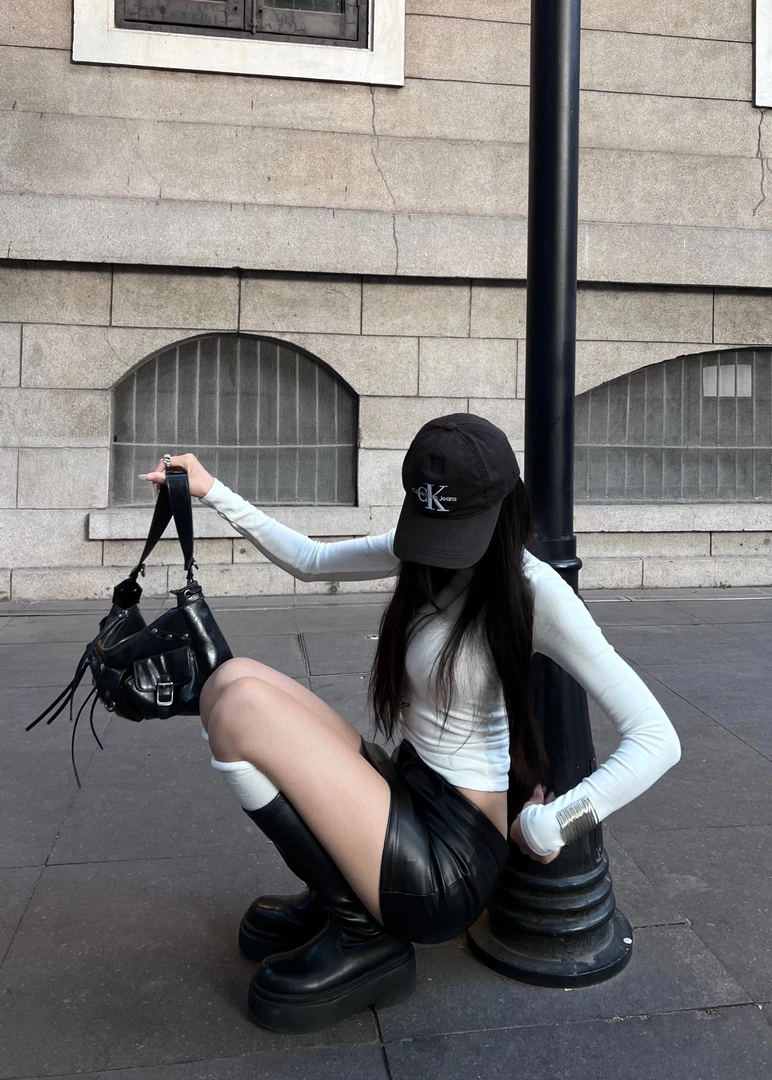 001-200十三行辣妹皮裤皮裙