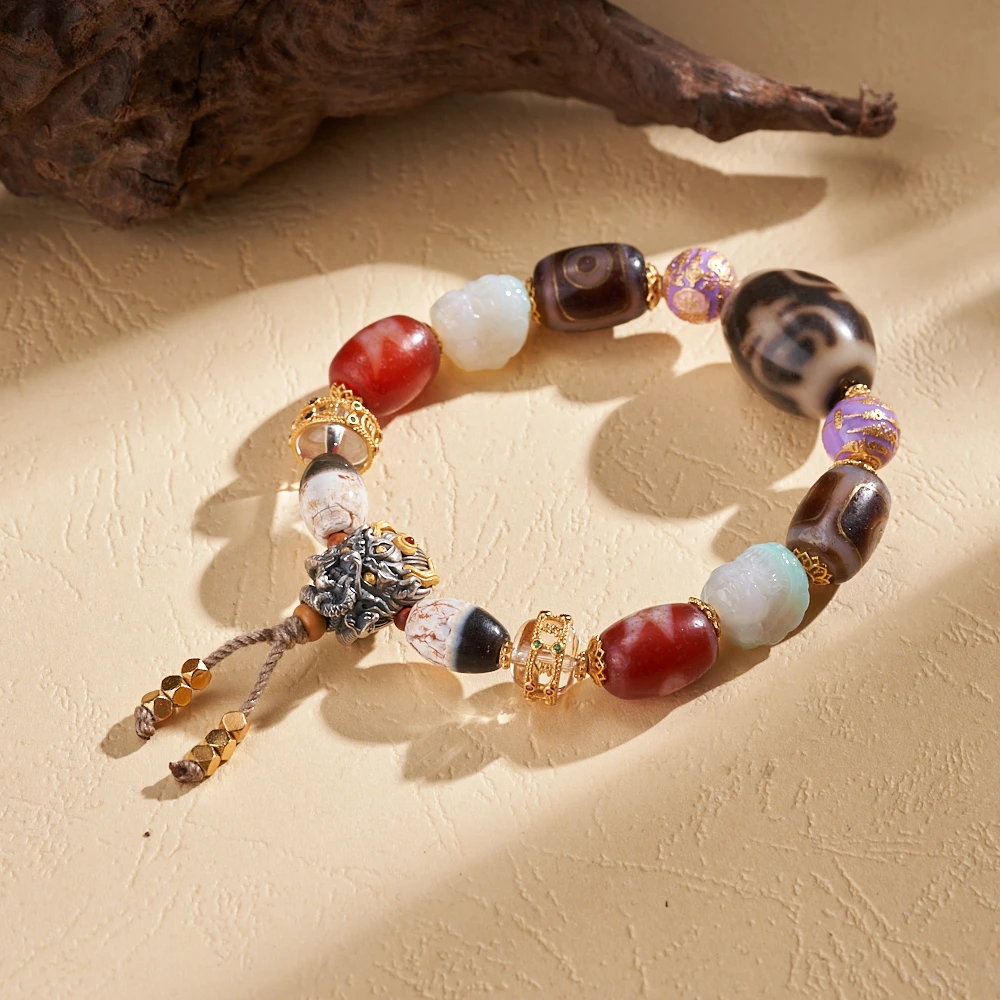 云丹拉姆丨宝瓶莲花心达洛多宝天珠手串多样性发其一