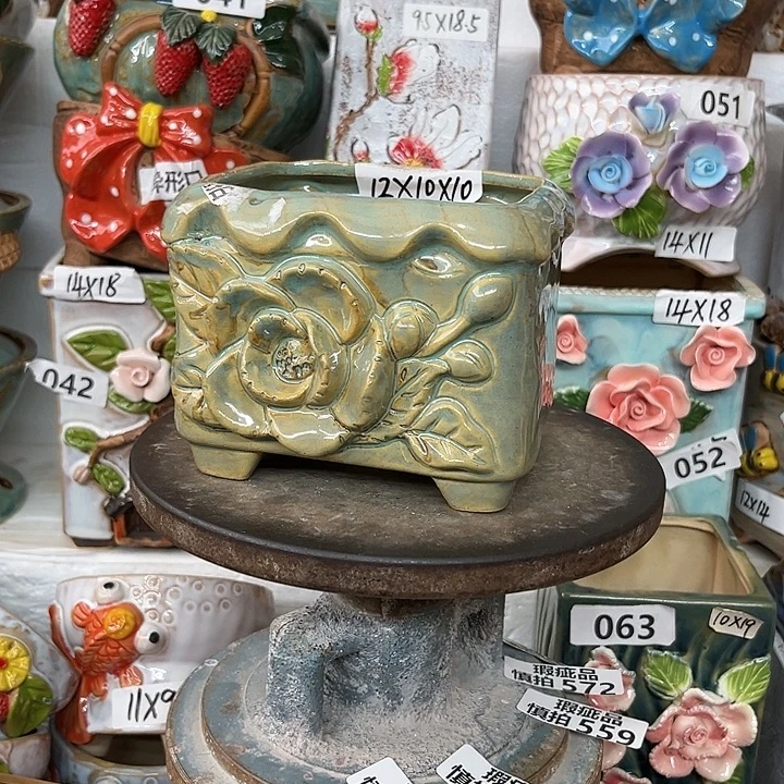 紫砂花盆粗陶材质多肉花盆