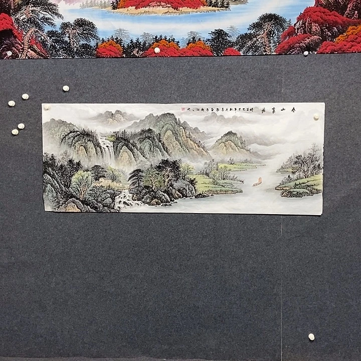 国画小六尺山水一副