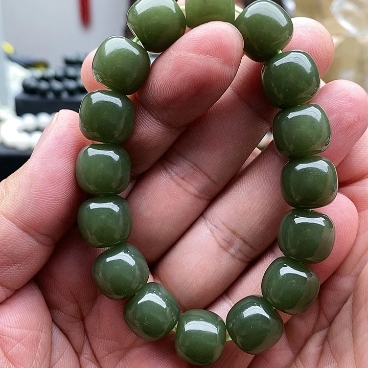 【闪购商品】未镶嵌手串和田玉14青黄口老型