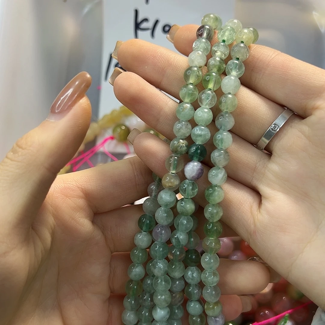 玛瑙/玉髓合金珠宝半成品绿莹石卡6一条