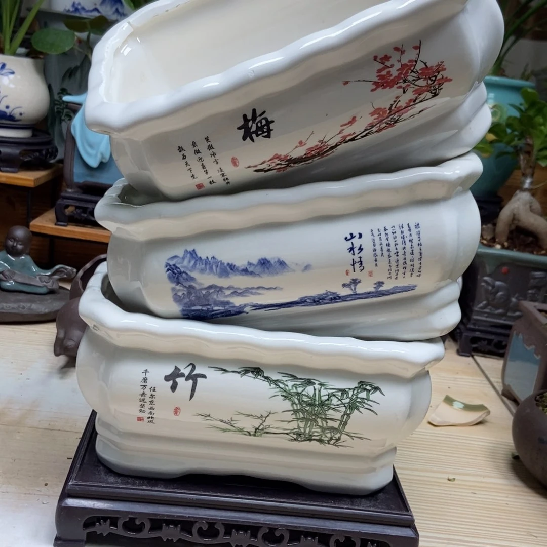 瓷片陶瓷花盆陶瓷艺术