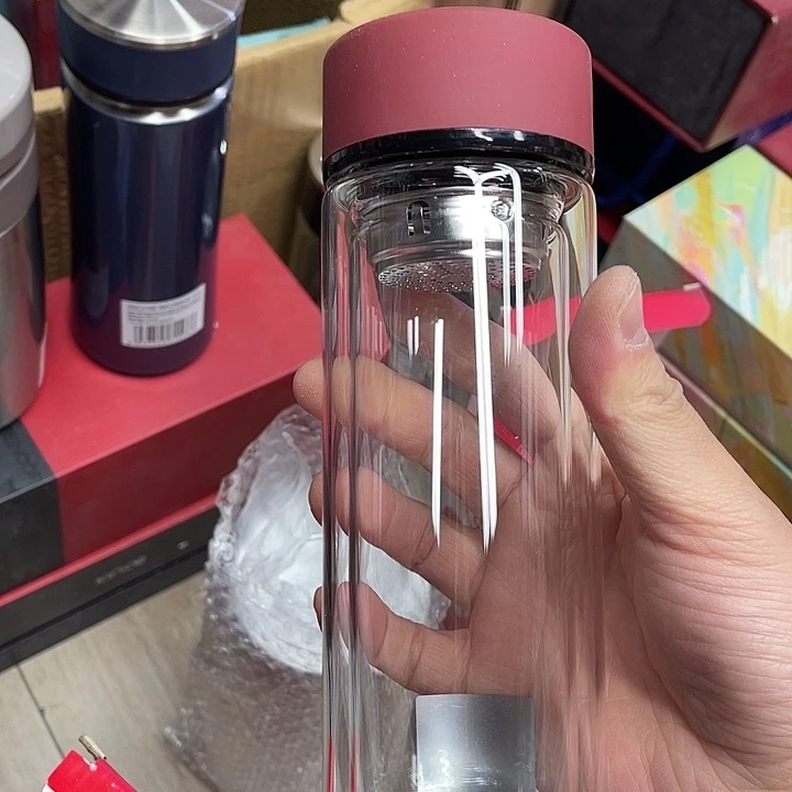 茶隔款玻璃富光320毫升红色