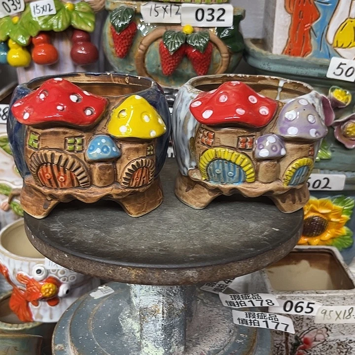 粗陶材质多肉花盆