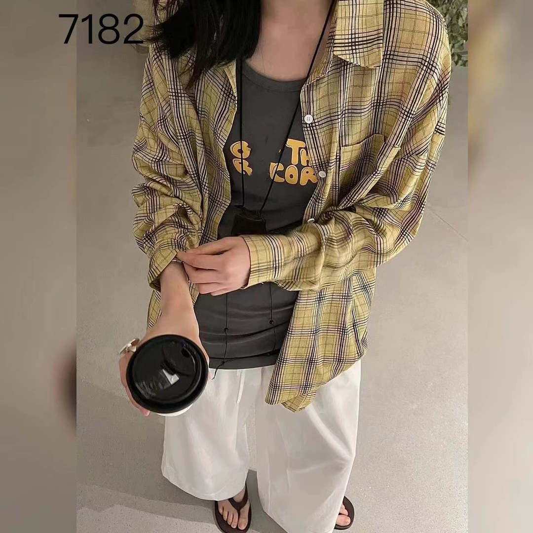 7182 （部分无水洗唛，介意慎拍） WANGDAN新款背心衬衫套装