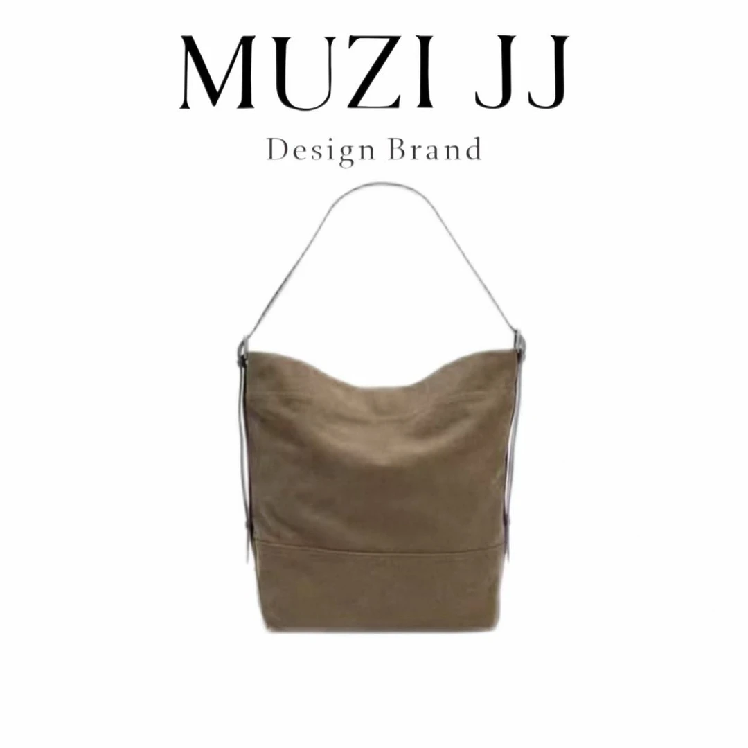 MUZI-CH-636#休闲百搭通勤托特包大容量帆布包