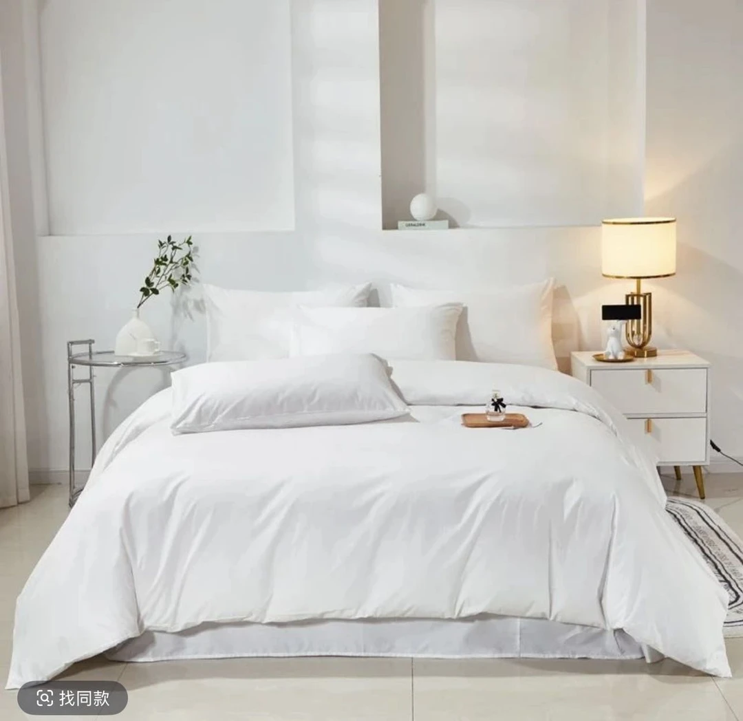 轻奢床上四件套棉高级感床品简约床单罩被套床笠