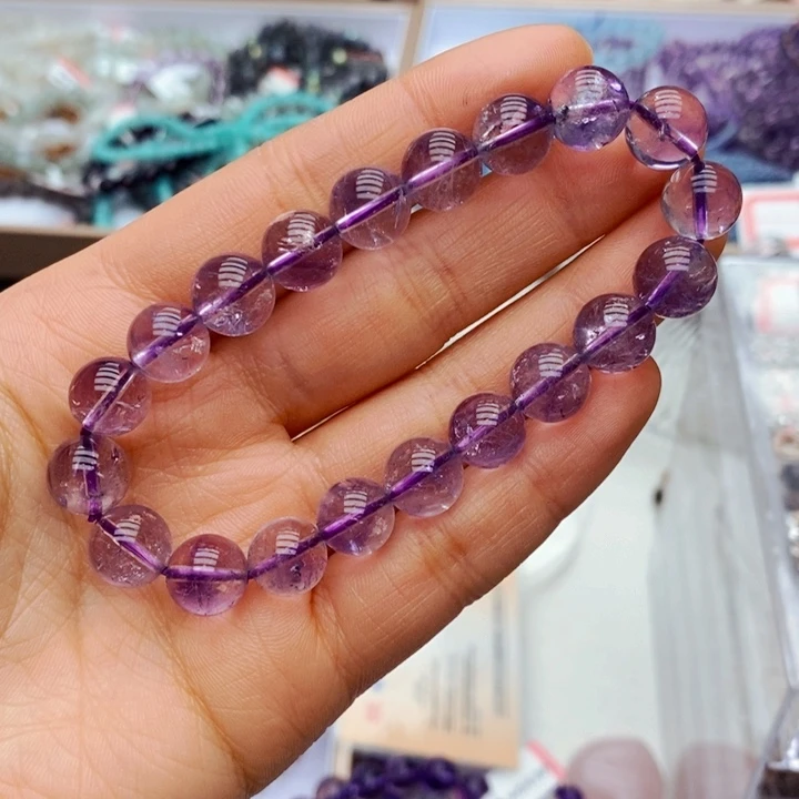 水晶手链未镶嵌紫超七 10mm 楼下直播间