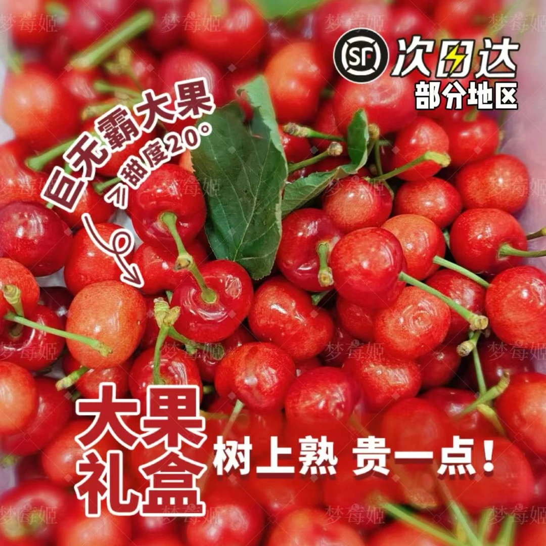 【京东空运】烟台红灯樱桃车厘子1-5斤装J-5J脆甜新鲜孕妇水果