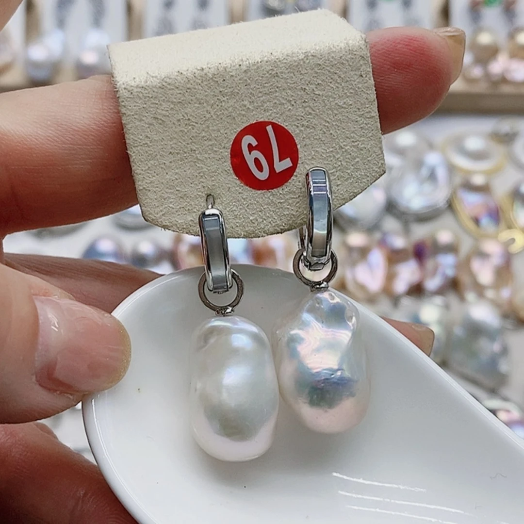 【闪购商品】淡水珍珠耳饰银S925镶嵌