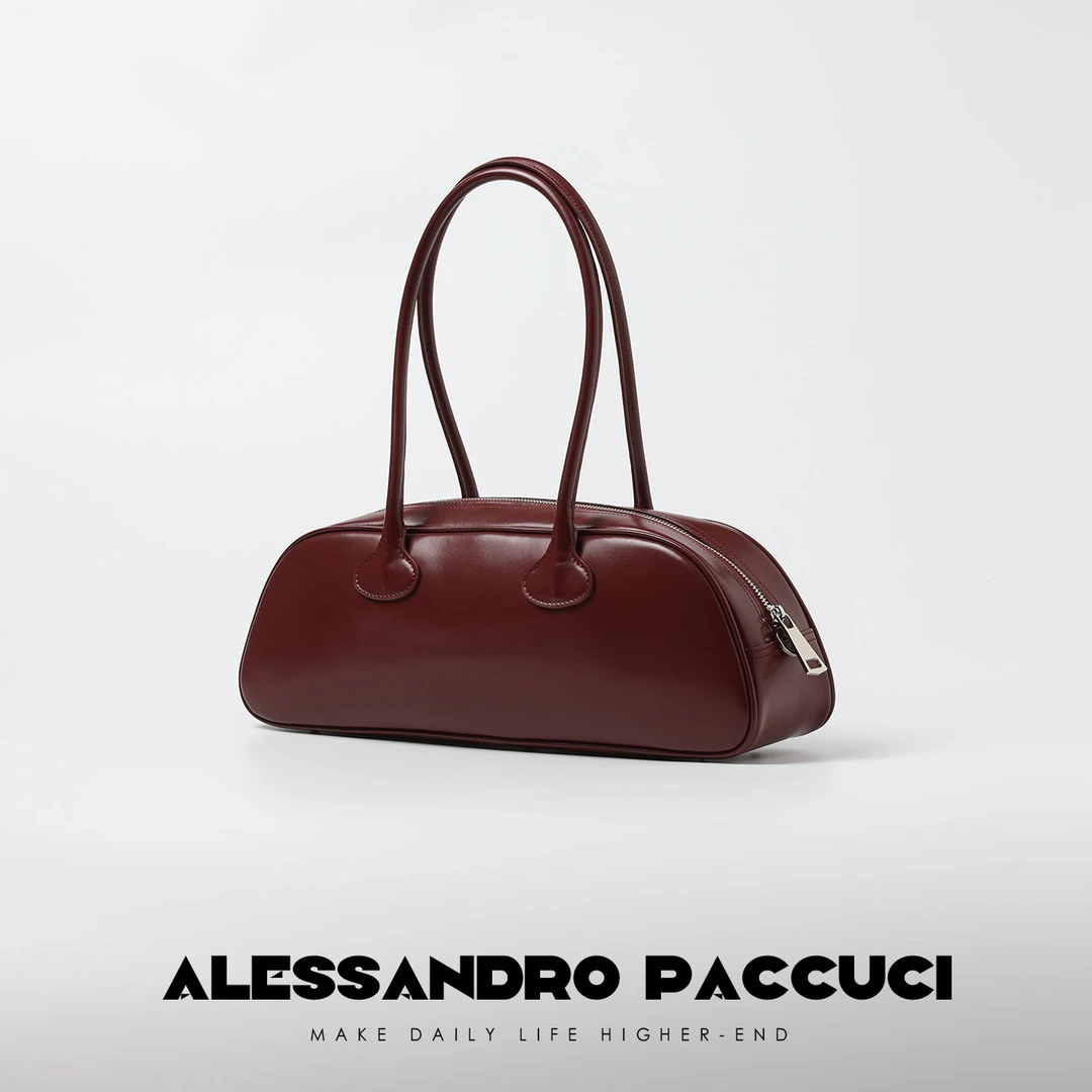 AP洛哥43032BD【法棍包】头层牛皮红色时尚百搭简约单肩包手提包