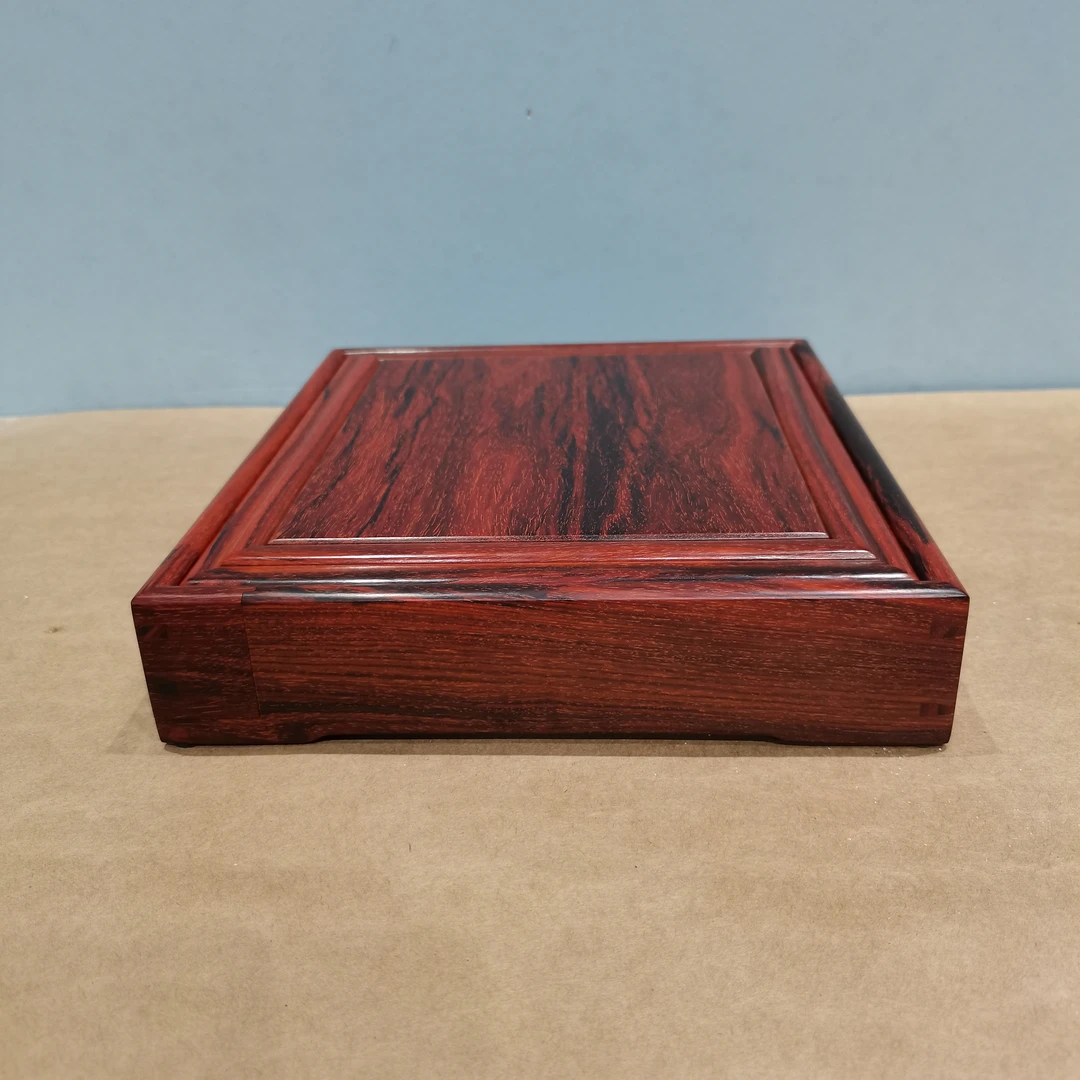 小叶紫檀开茶盘   榫卯精工打造   器型精美