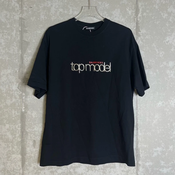 未使用 Balenciaga/巴黎世家 S*1/黑色topmodel短袖/11658