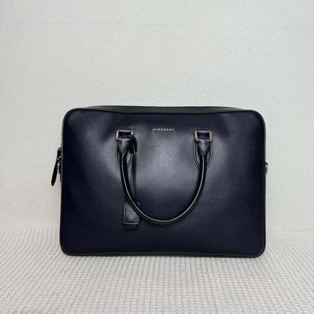 99新 BURBERRY/博柏利 97新/5539男士时尚深蓝商务全皮公文包