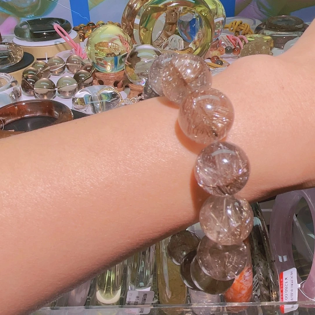 水晶手串未镶嵌天然银发晶手串