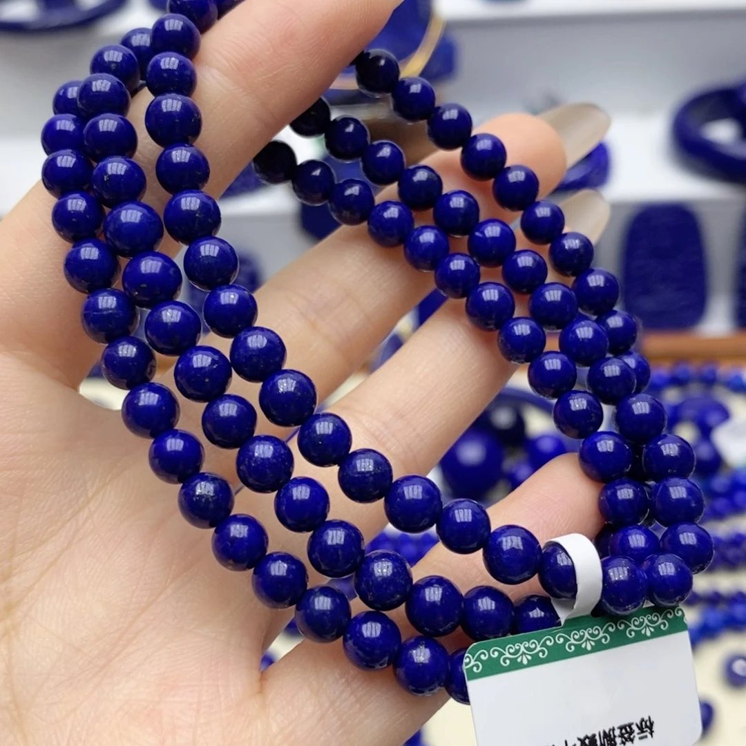 未镶嵌青金石手链5.7m m108