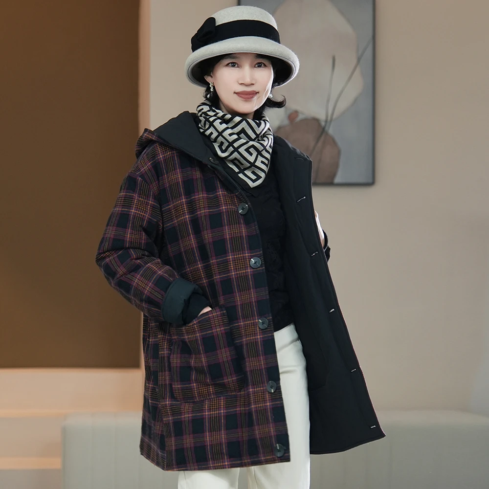 现货1小时-双面穿气质时尚棉袄秋冬百搭防风女士保暖棉衣