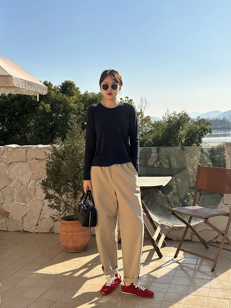 海维恩长期主义阔腿裤百搭高品质显瘦舒适薄款时尚简约纯色宽松