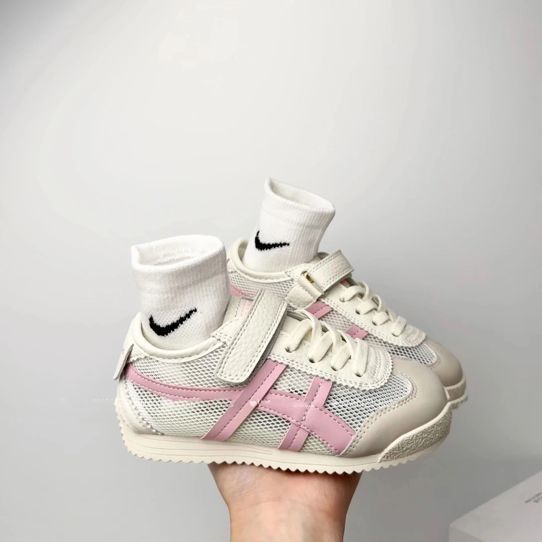 女童阿甘鞋网面透气运动鞋2025春夏款儿童板鞋软皮网鞋男童跑步鞋