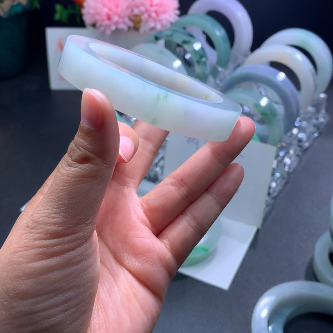 定制翡翠未镶嵌手镯缅甸a货翡翠手镯