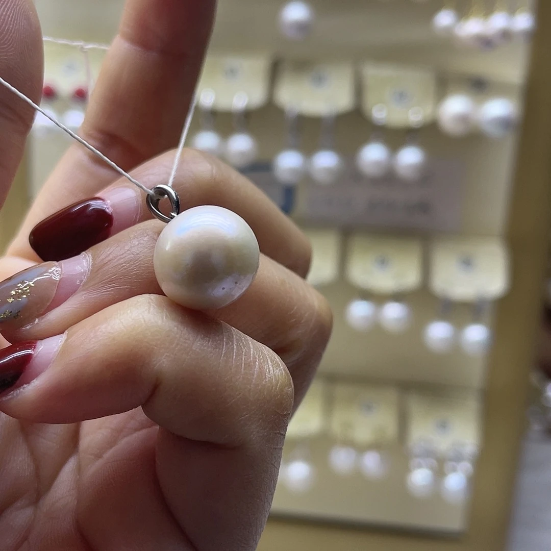 淡水珍珠银S925镶嵌颈饰