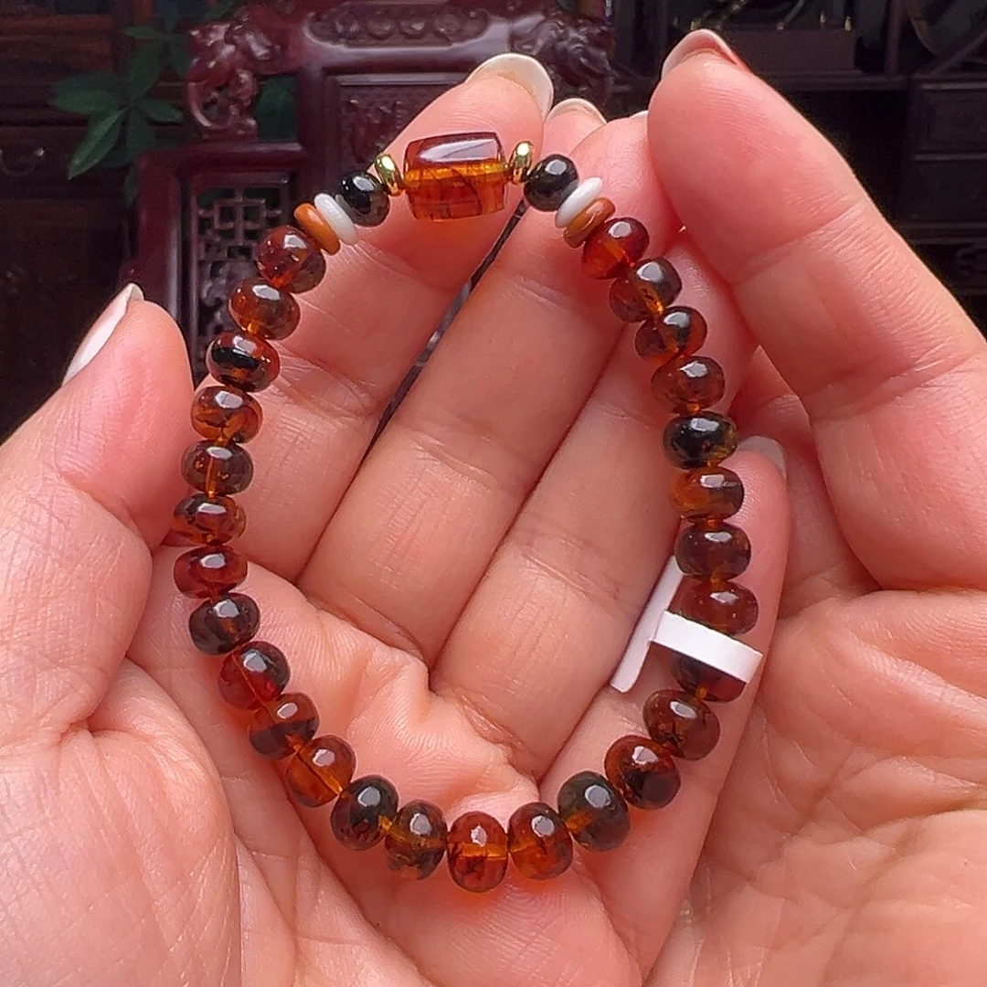 琥珀裸石未镶嵌抚顺琥珀20073-11。7m m