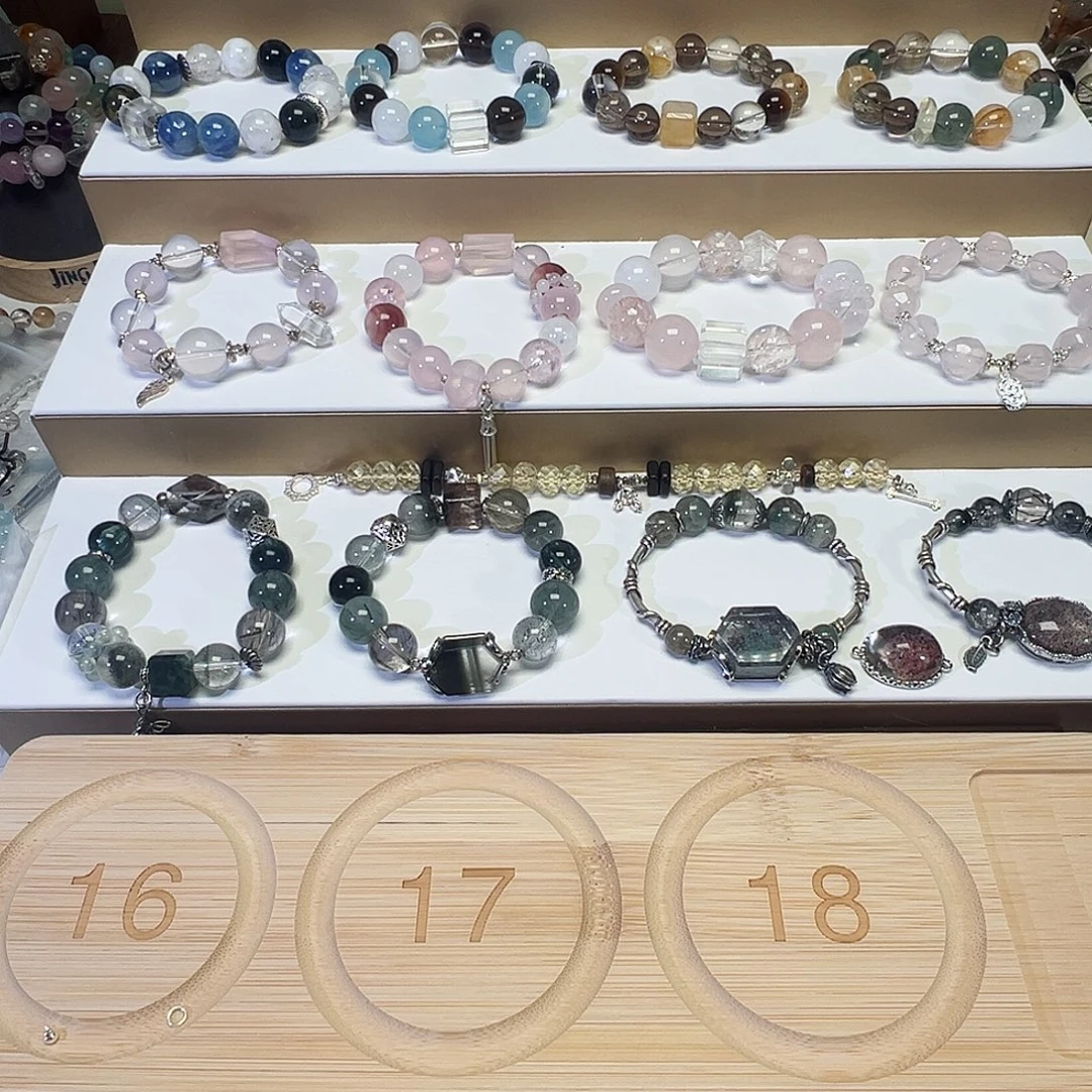 烟晶手链未镶嵌单珠