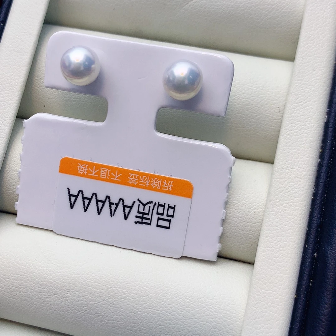 耳饰银S925镶嵌淡水珍珠W12