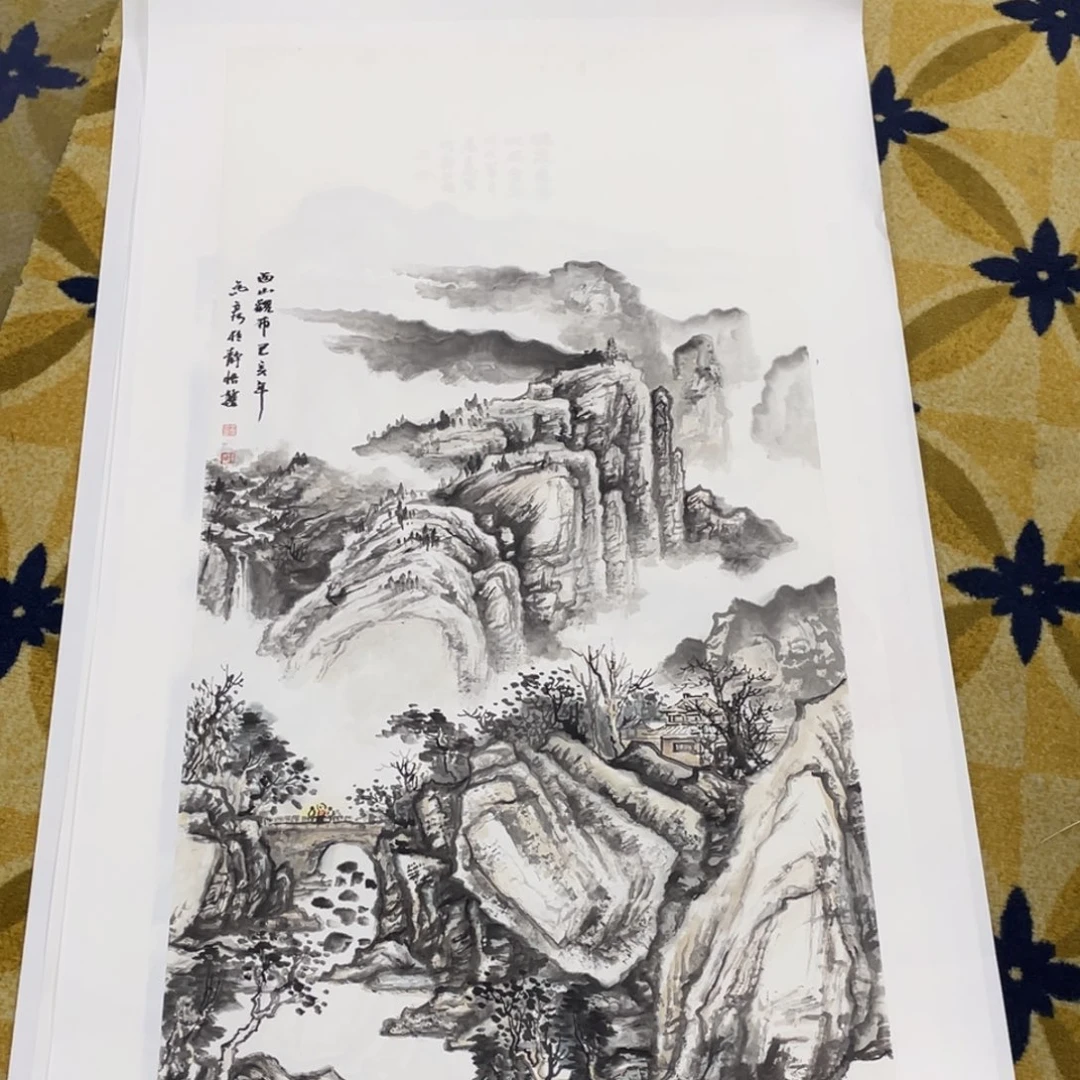 国画唐****d王老师三尺作品山水111111