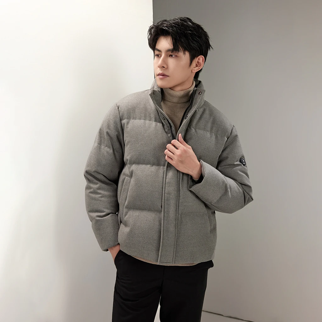 男装羽绒服羊毛厚款多口袋羽绒服男款爆款2025冬季外套男
