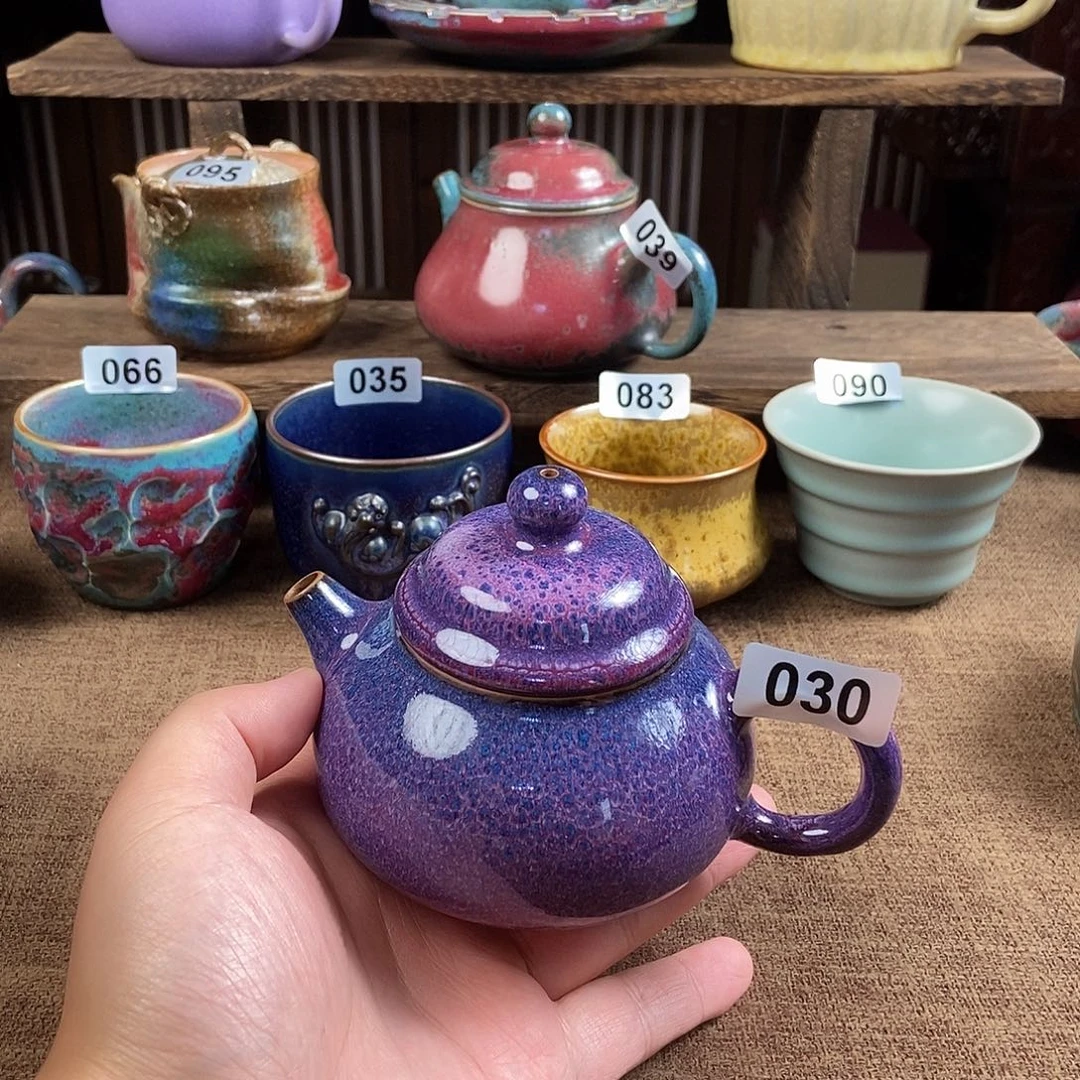 用***1瓷片钧瓷茶壶茶具