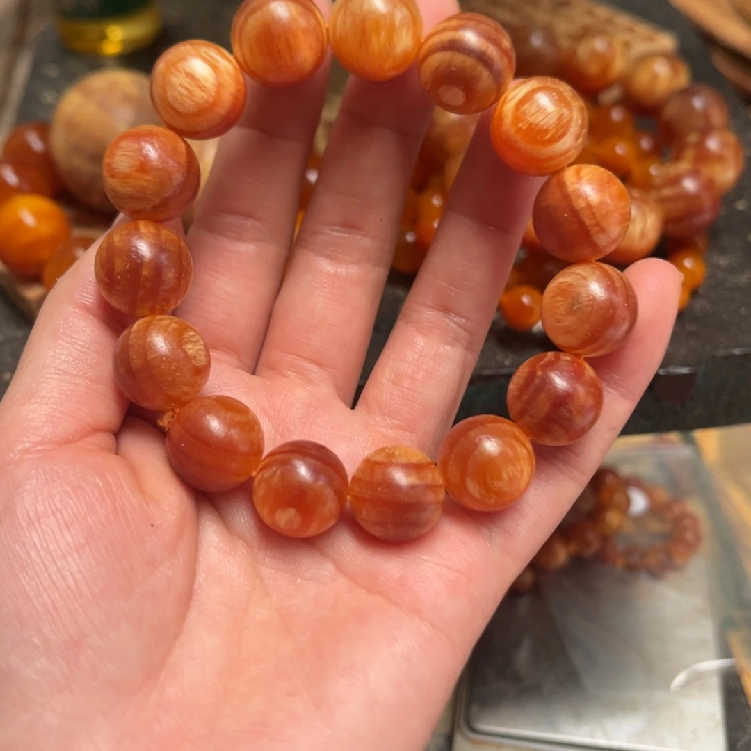 王***华松木（琥珀木）手串/手链1.5规格➕1颗