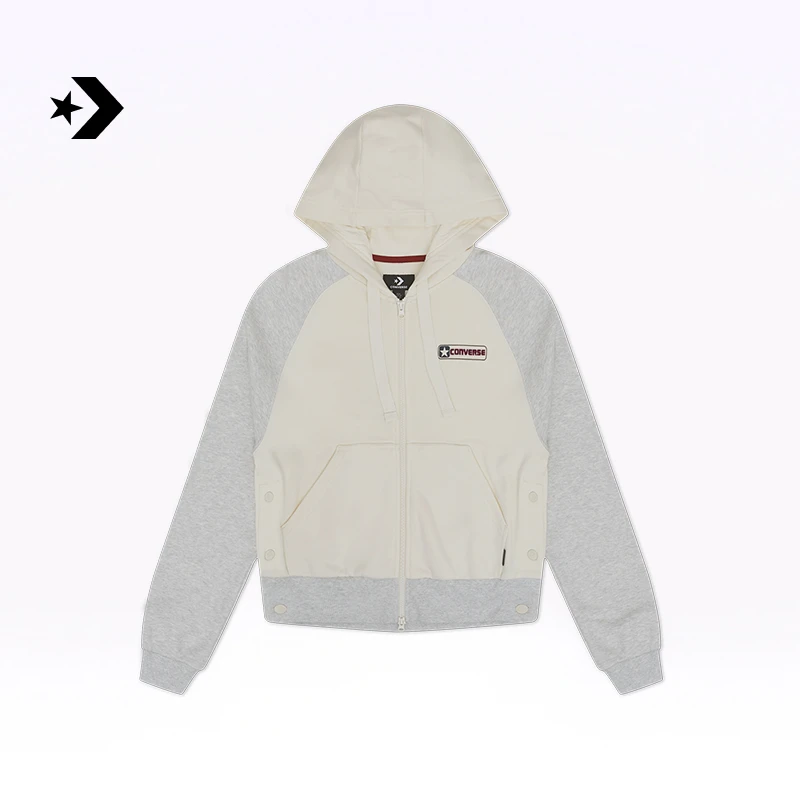 匡威拉链连帽上衣复古女外套CONVERSE 10028461