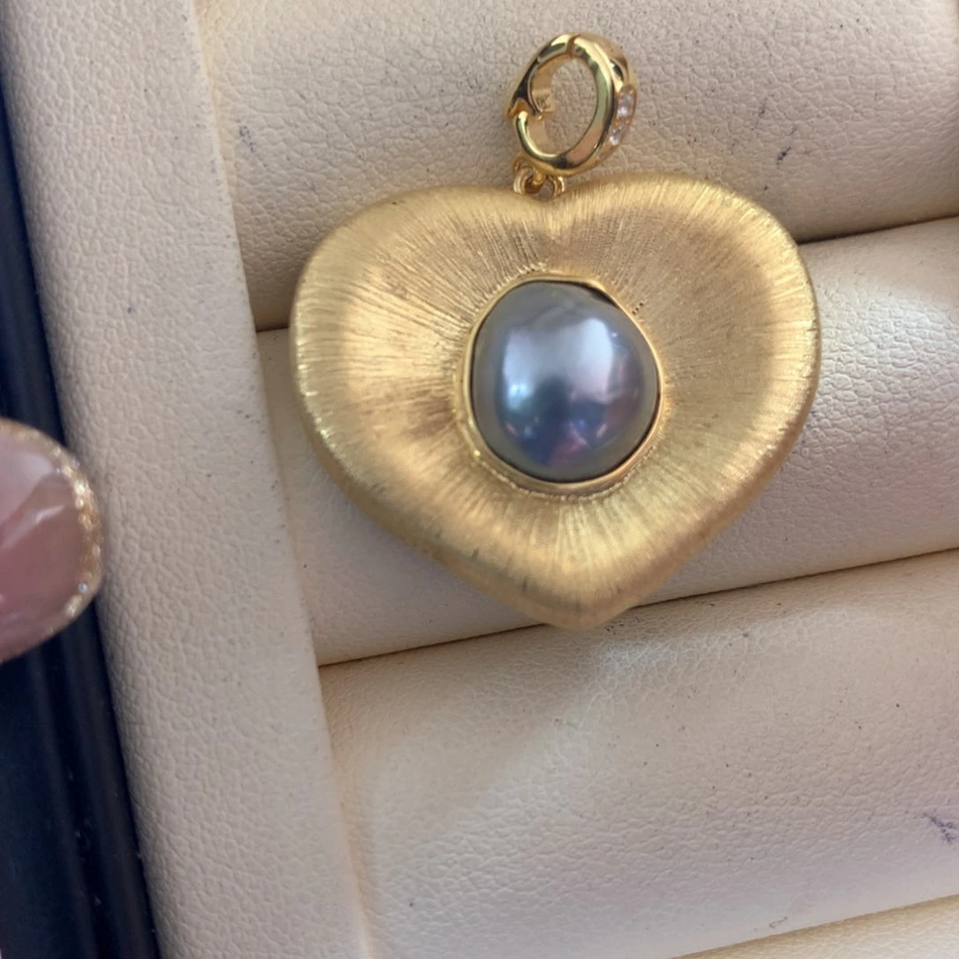 海水珍珠银S925镶嵌颈饰