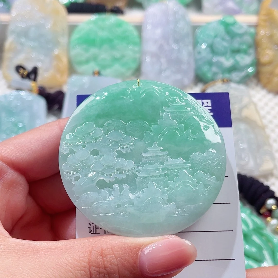 颈饰未镶嵌翡翠山水