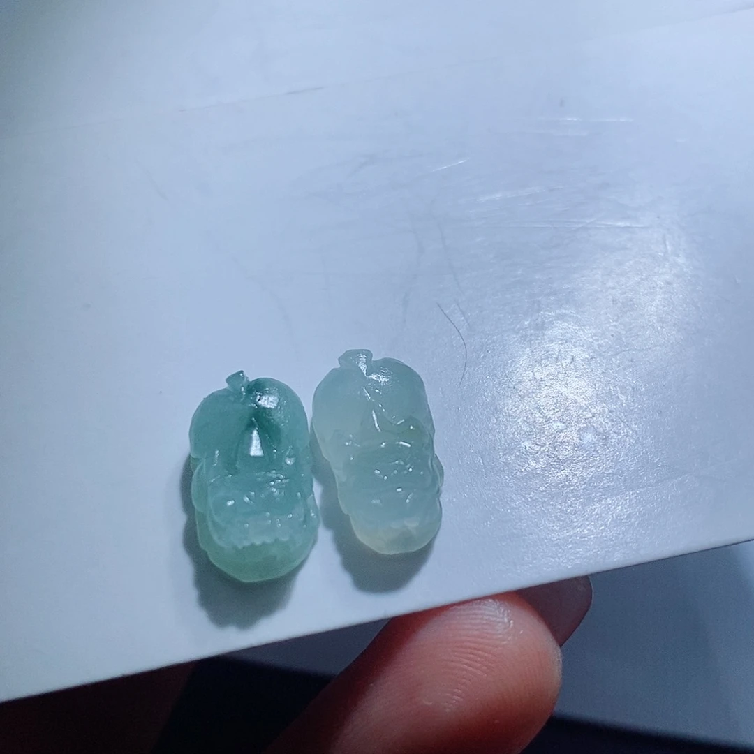 未镶嵌翡翠定制翡翠两个一起王炸