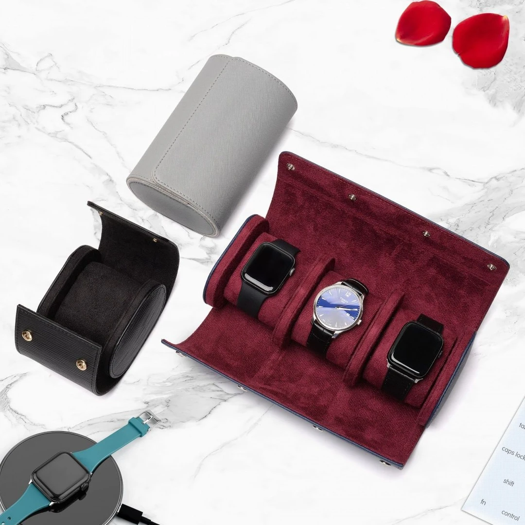 手表盒高档男士皮质名表展示盒机械表收纳盒防尘防护便携1 2 3位