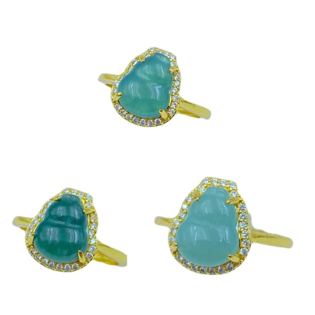 翡翠气质葫芦戒指A436X合金多样性只发一件