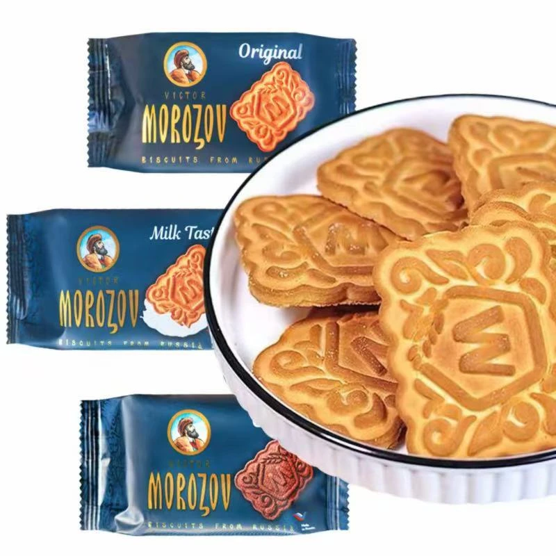 维克多莫罗佐夫饼干原味牛奶可可俄罗斯原装进口休闲零食酥脆包邮