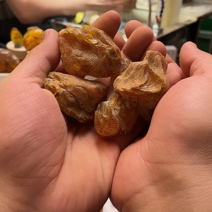半***糖定制琥珀未镶嵌天然琥珀蜜蜡
